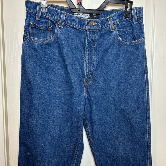 Levi Strauss 530 Regular Fit Jeans Brown/orange Tab Men’s 38x34 Blue Denim - Picture 3 of 7